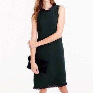 J. Crew sleeveless sheath dress with ruffle